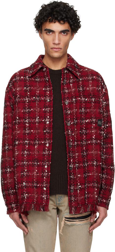 AMIRI Red Tweed Flannel Overshirt - Shirts - Compare Prices from 8