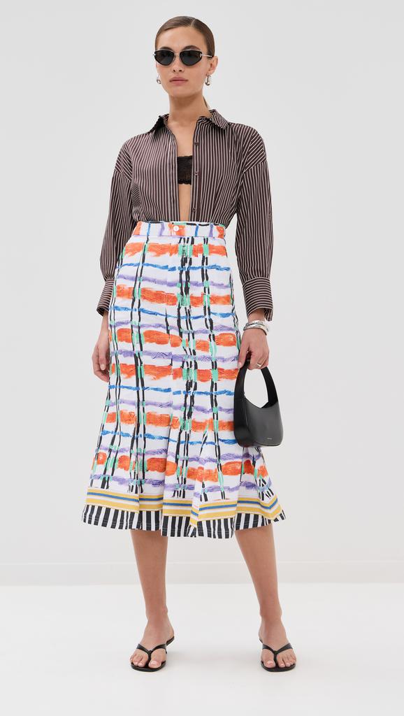 STELLA JEAN Printed Midi Skirt