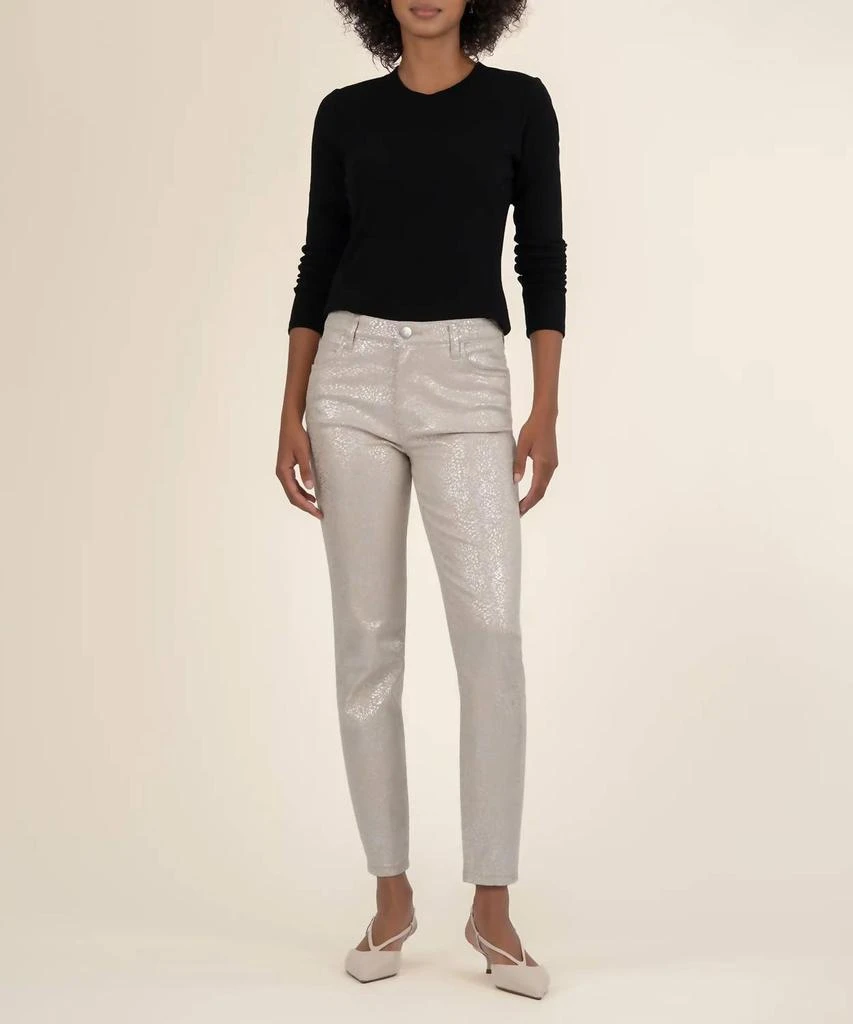 KUT from the Kloth Kut From The Kloth - Charlize Metallic Coated High Rise Cigarette Leg Pants
