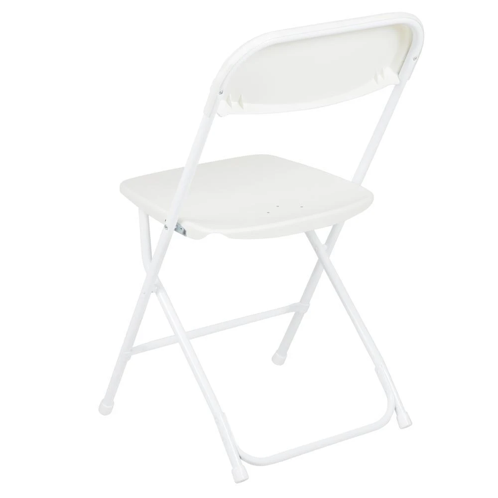 Flash Furniture HERCULES Series 650 lb. Capacity Premium White Plastic Folding Chair 3