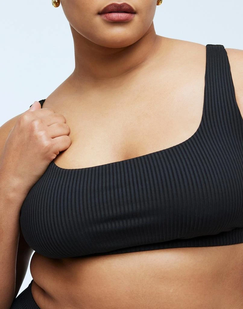 Madewell Plus Ribbed Square-Neck Bikini Top 4