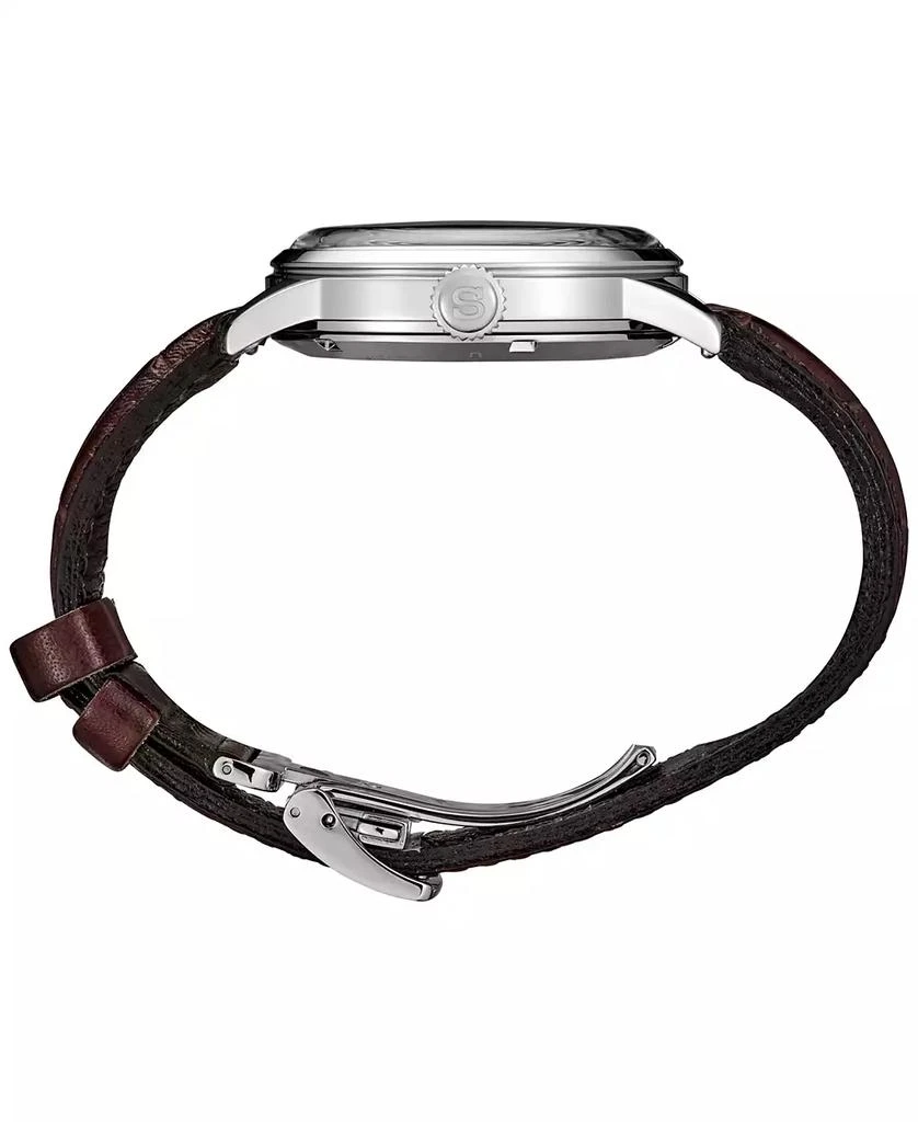 Seiko Men's Automatic Presage Cocktail Time Brown Leather Strap Watch 40mm 2
