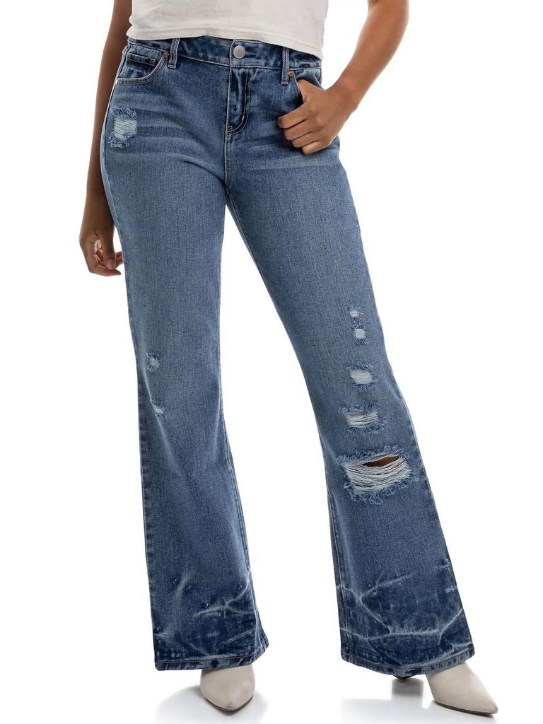 1822 Denim Leilani Destructed Mini Boot 32" Jeans In