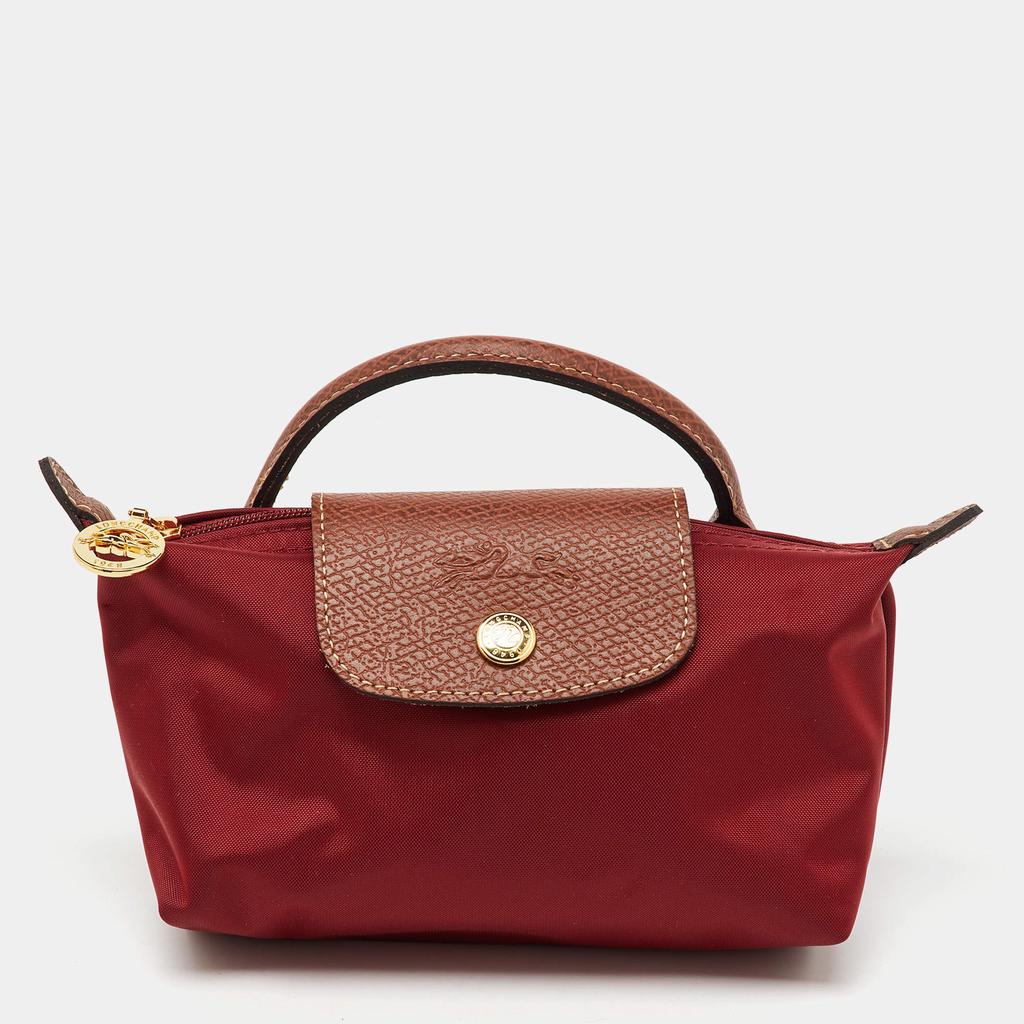 バッグ・カバンその他 Longchamp Le Pliage Green Pomegranate coloured clutch bag Longchamp Extra-Small Leather Le Pliage Xtra Pouch