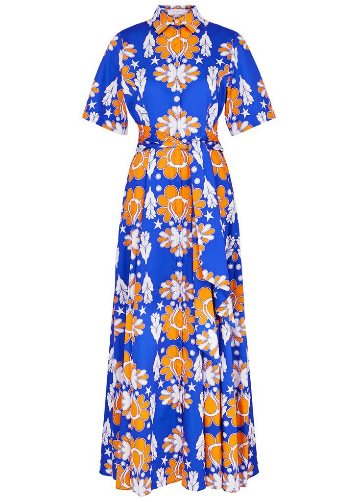 BORGO DE NOR Posie printed cotton maxi dress