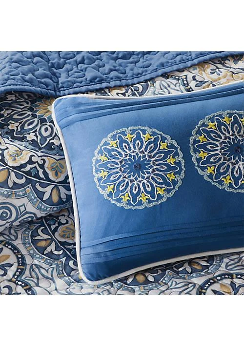 Madison Park Park Tangiers 6 Piece Blue Coverlet Set 3