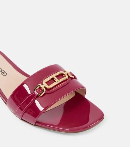Tom Ford Whitney Stadium T patent leather slides 5
