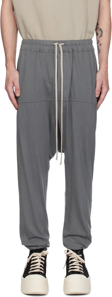 Rick Owens Gray Porterville Prisoner Drawstring Sweatpants 1