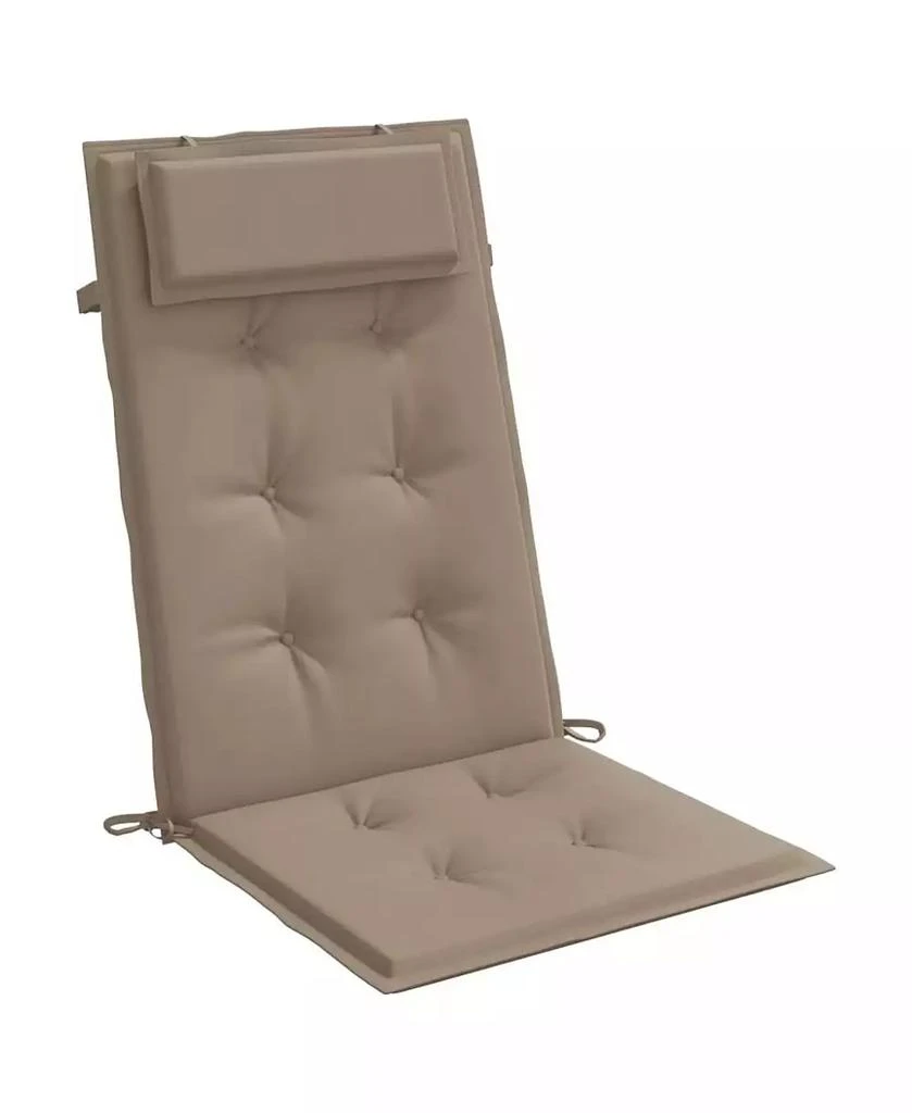 vidaXL Highback Chair Cushions 6 pcs Taupe Oxford Fabric 3