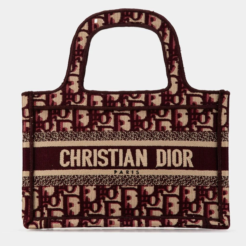 Dior Dior Red Oblique Canvas Mini Book Tote Bag 1