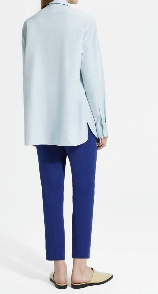 Theory Crepe Basic Pull On Pant In Navy Sapphire 4