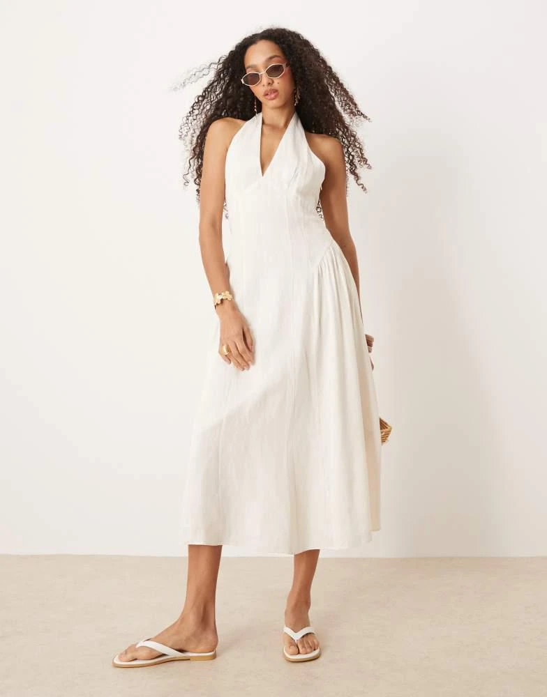 silk halter dress maxi Buy Green Silk Halter Maxi Dress Online main image 1