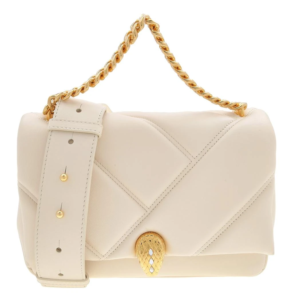 Shop Bvlgari Small Serpenti Cabochon Crossbody Bag In Ivory  display picture 2
