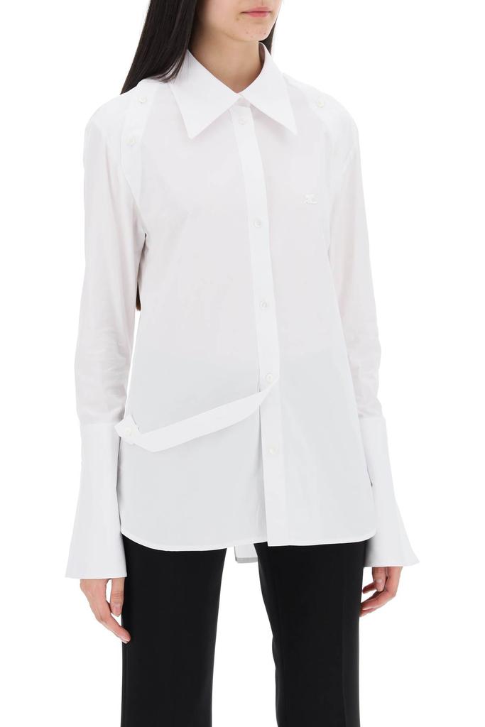 COURREGÈS MODULAR ASYMMETRIC POPLIN SHIRT