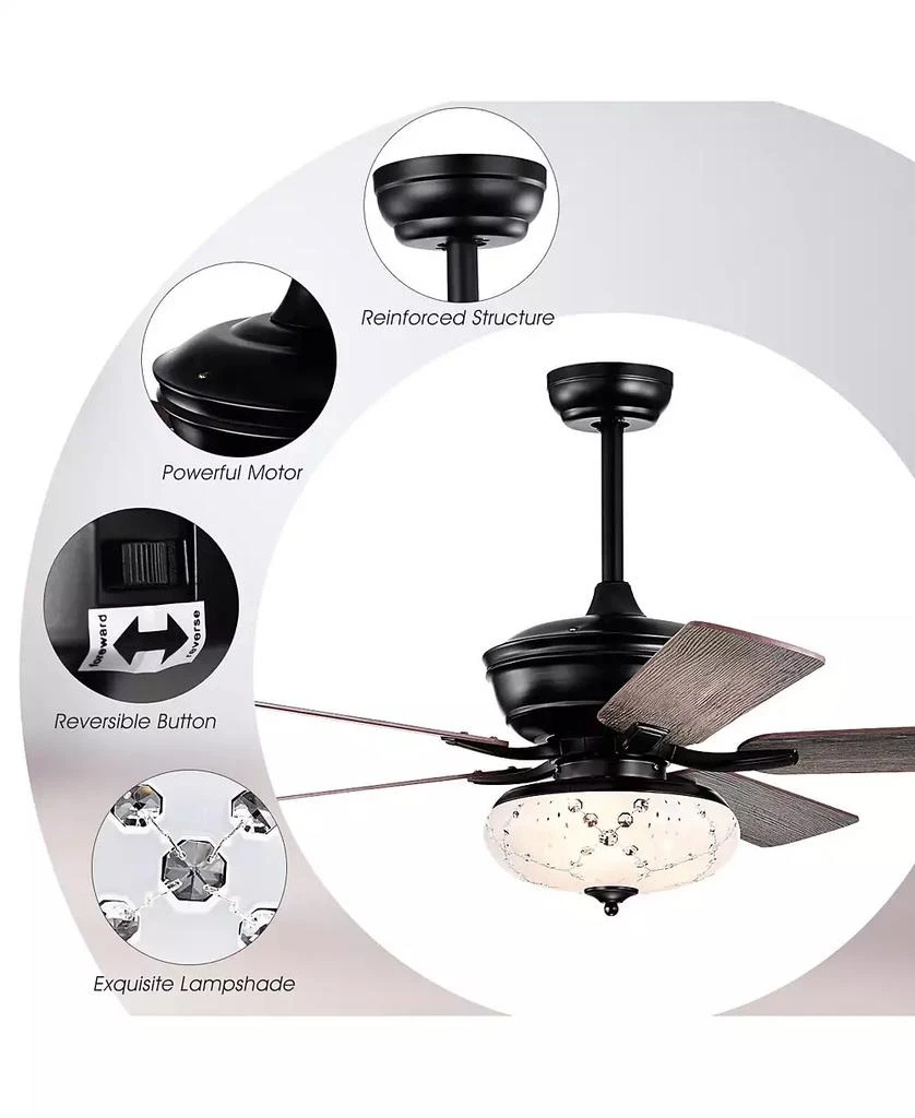 SUGIFT 52 Inch 3 Wind Speeds and 5 Reversible Blades Ceiling Fan 8