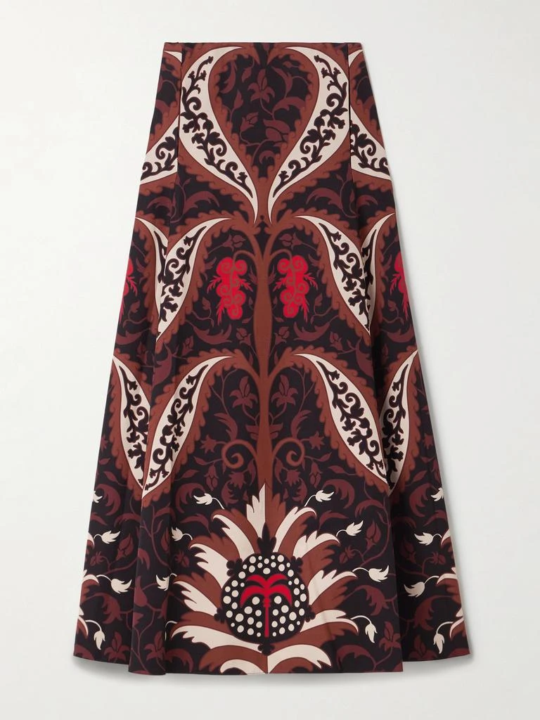 JOHANNA ORTIZ Encanto De Isla 印花再生斜纹布中长半身裙  - US2