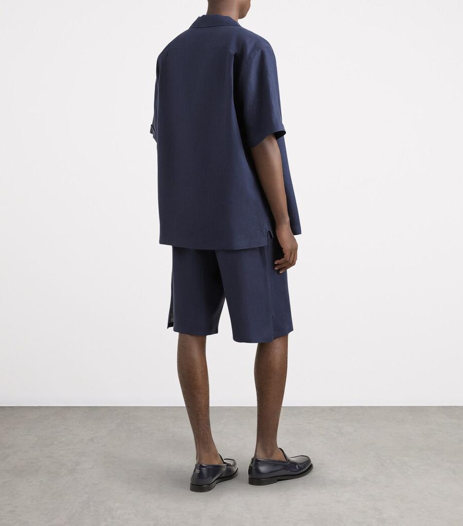 Dolce 
Gabbana Linen Logo Pocket Shirt