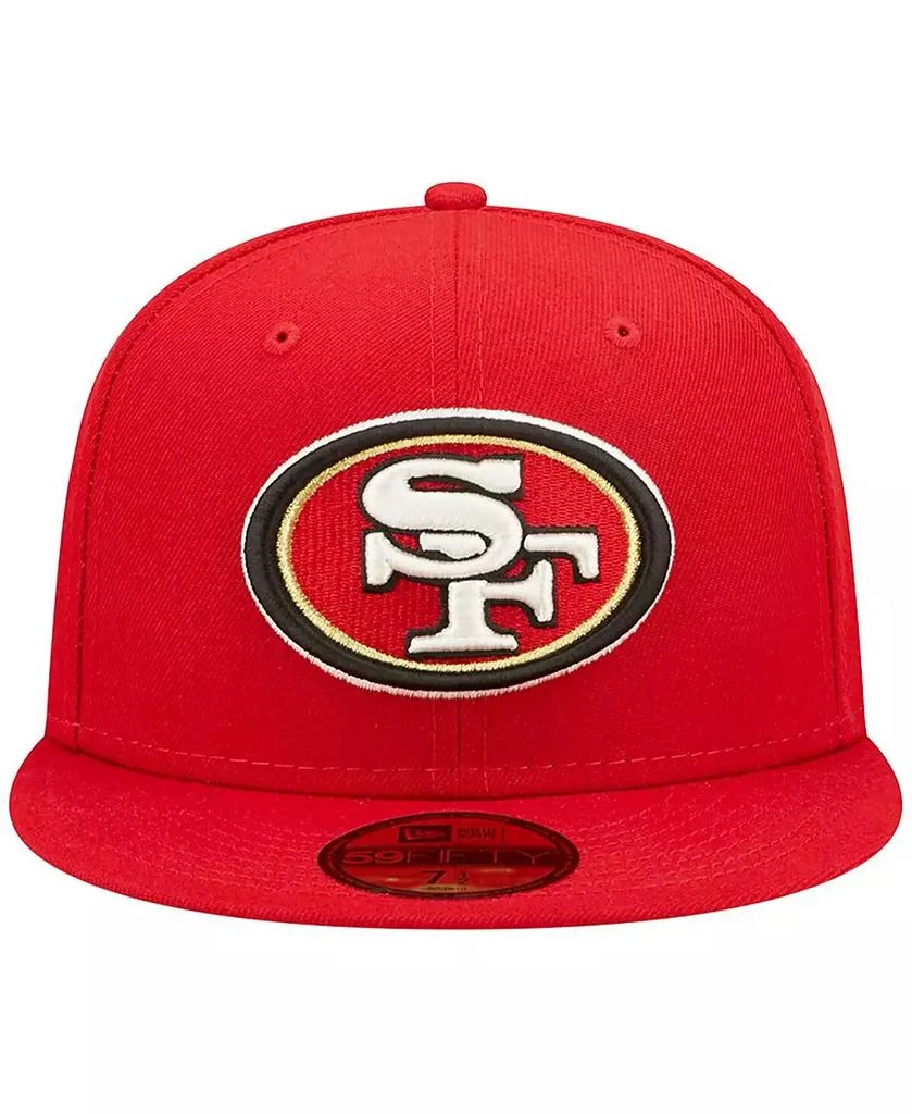 New Era Men's Scarlet San Francisco 49ers Super Bowl XXIV Pop Sweat 59FIFTY Fitted Hat 2