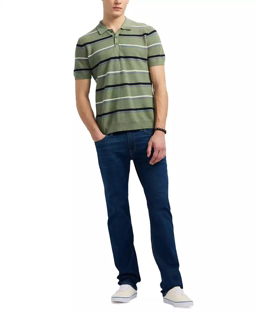 BUFFALO David Bitton Men's Winder Short Sleeve Striped Polo Sweater