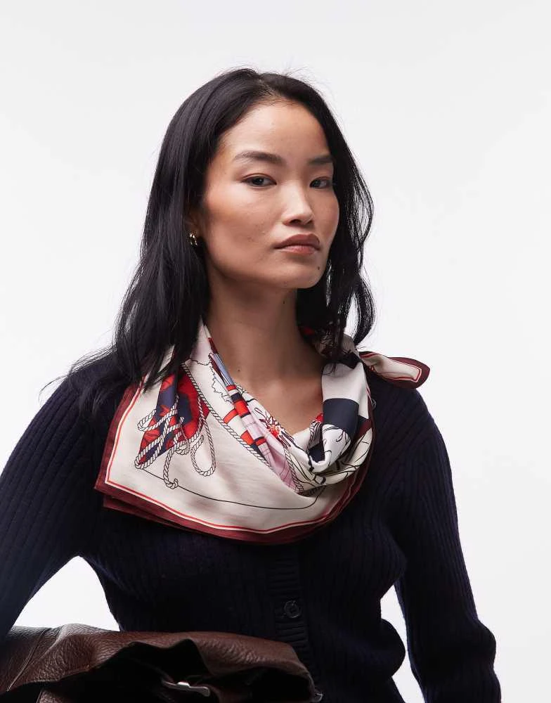 Tommy Hilfiger Tommy Hilfiger motif square scarf in light pink