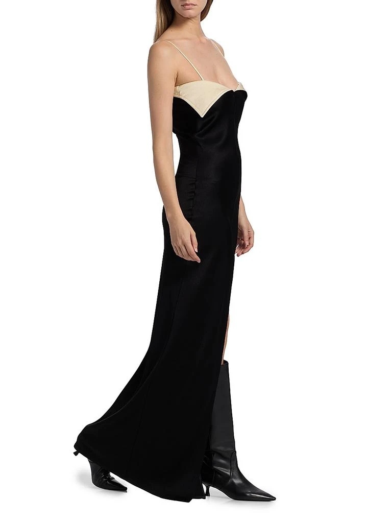 Nanushka Nelma Folded Satin Maxi Dress 2