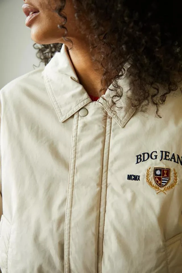 BDG BDG Ivory Daisy Padded Cropped Jacket 2