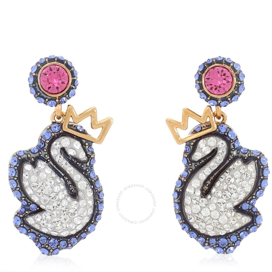Swarovski Swan Drop Blue Earrings 1