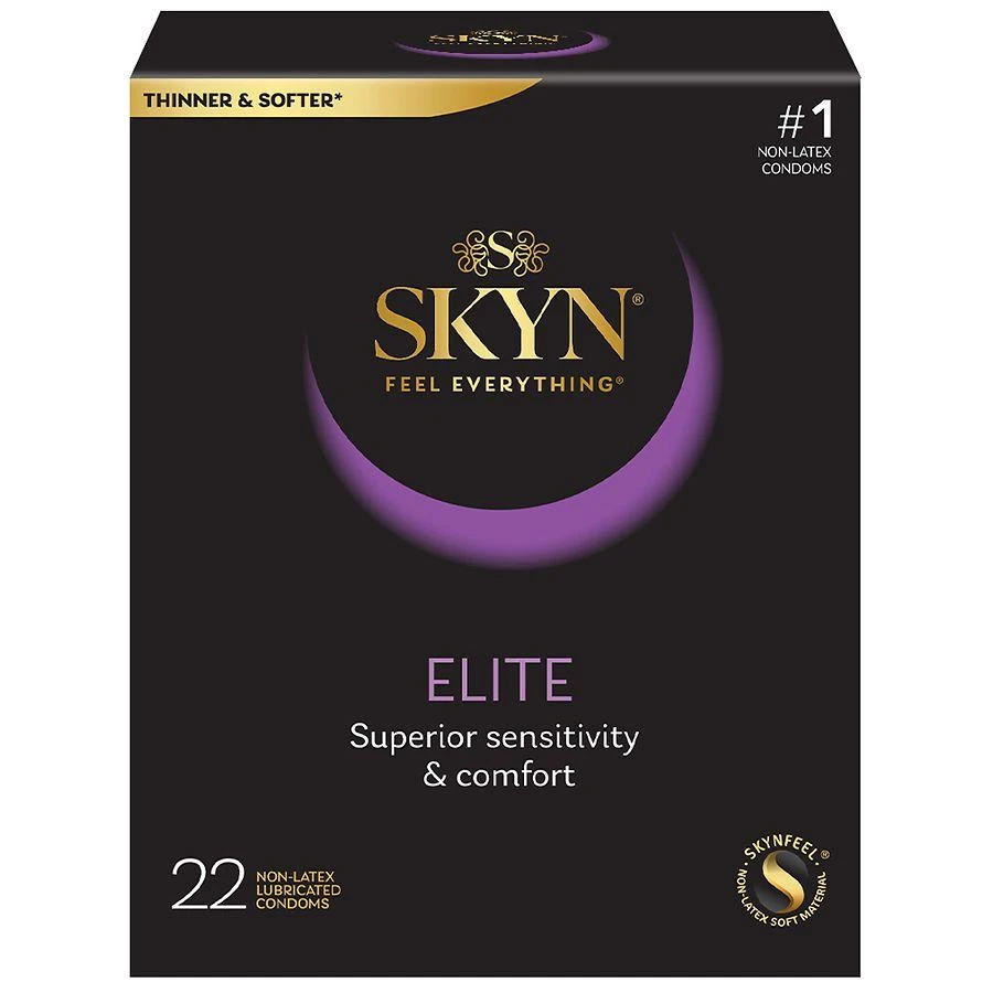 SKYN Elite Non-Latex Condoms Sensusal Masking, Nominal Width: 53 mm, Natural 1