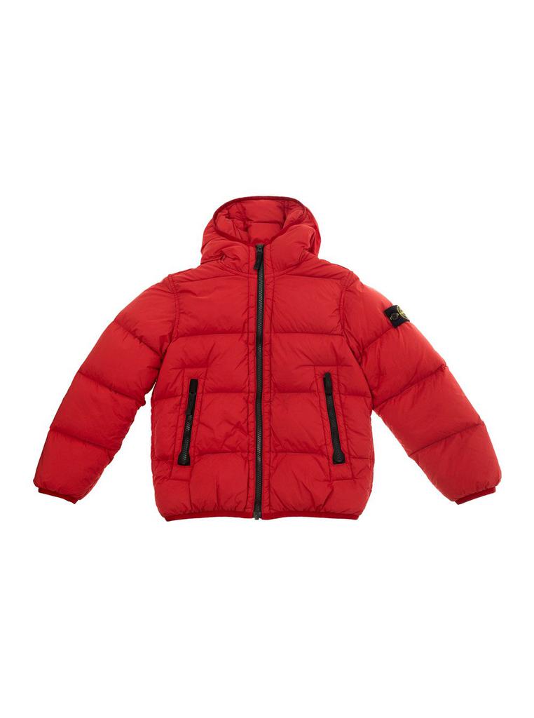 Stone Island Junior Compass Patch Hooded Jacket – On Sale