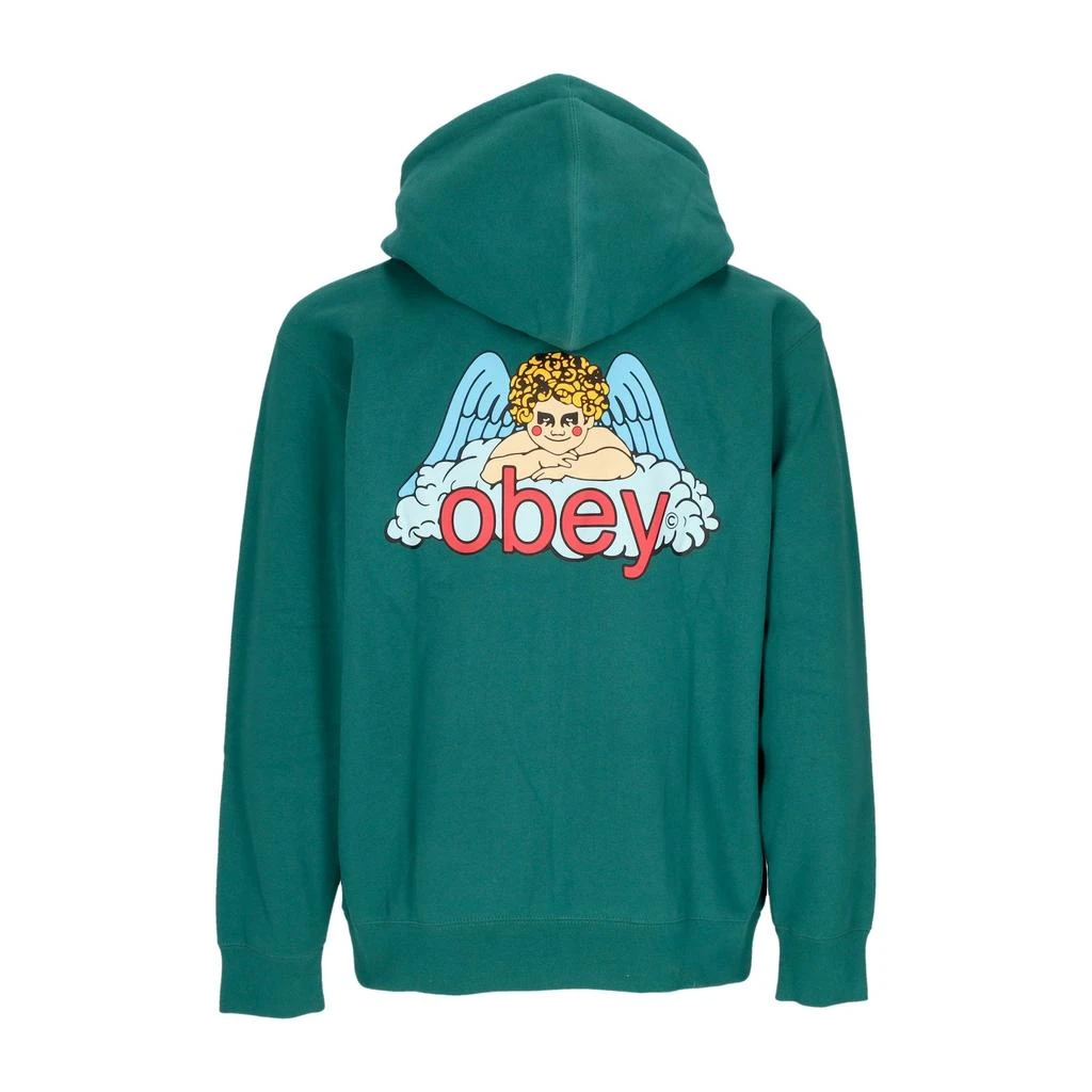 Obey Men's Zip Hoodie Heaven Angel Premium Zip Hooded Fleece Adventure Green 1