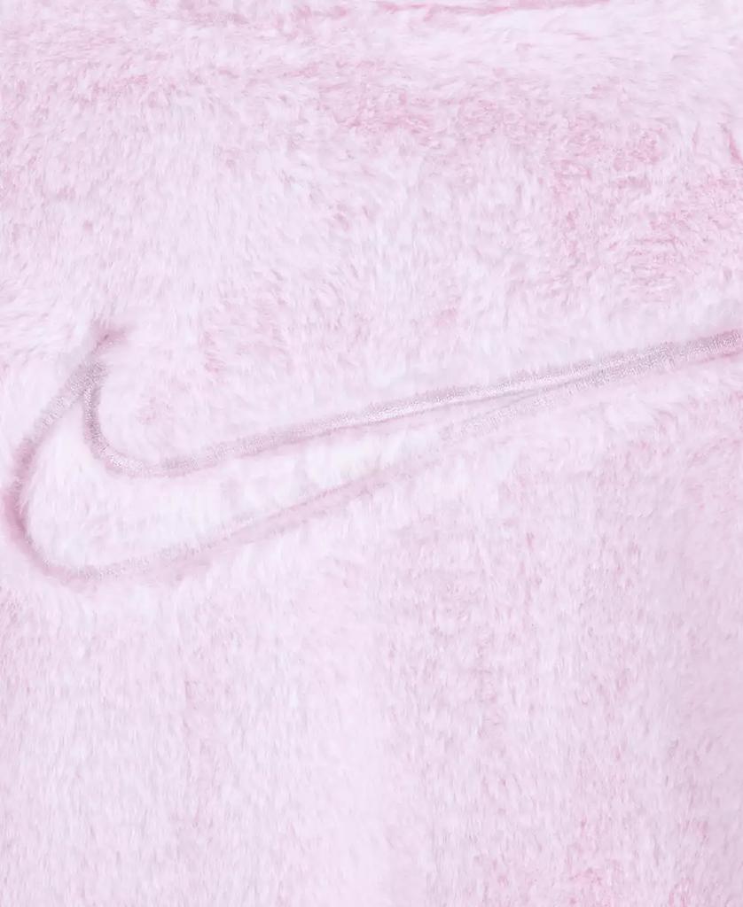 NIKE Little Kids Neutral Faux Fur Jacket