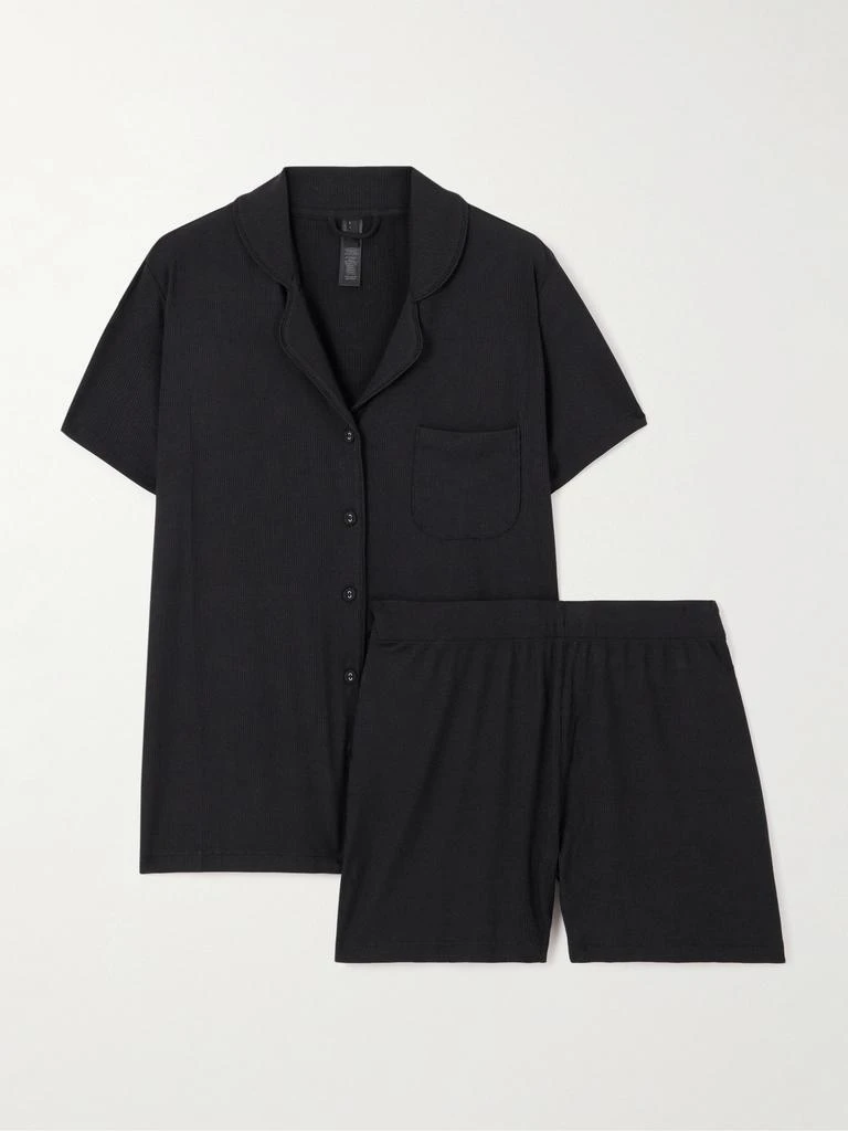 SKIMS Soft Lounge Short Rib Sleep Set 睡衣套装 （颜色：onyx） 1