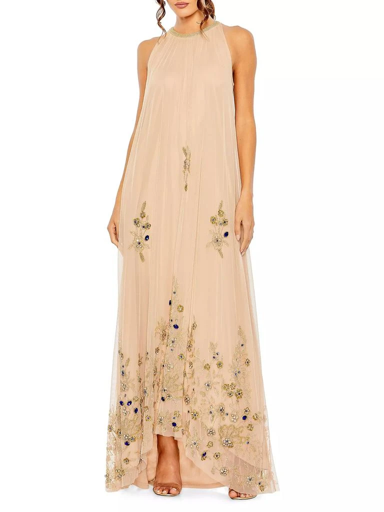 Mac Duggal Embellished Tulle Trapeze Gown 1