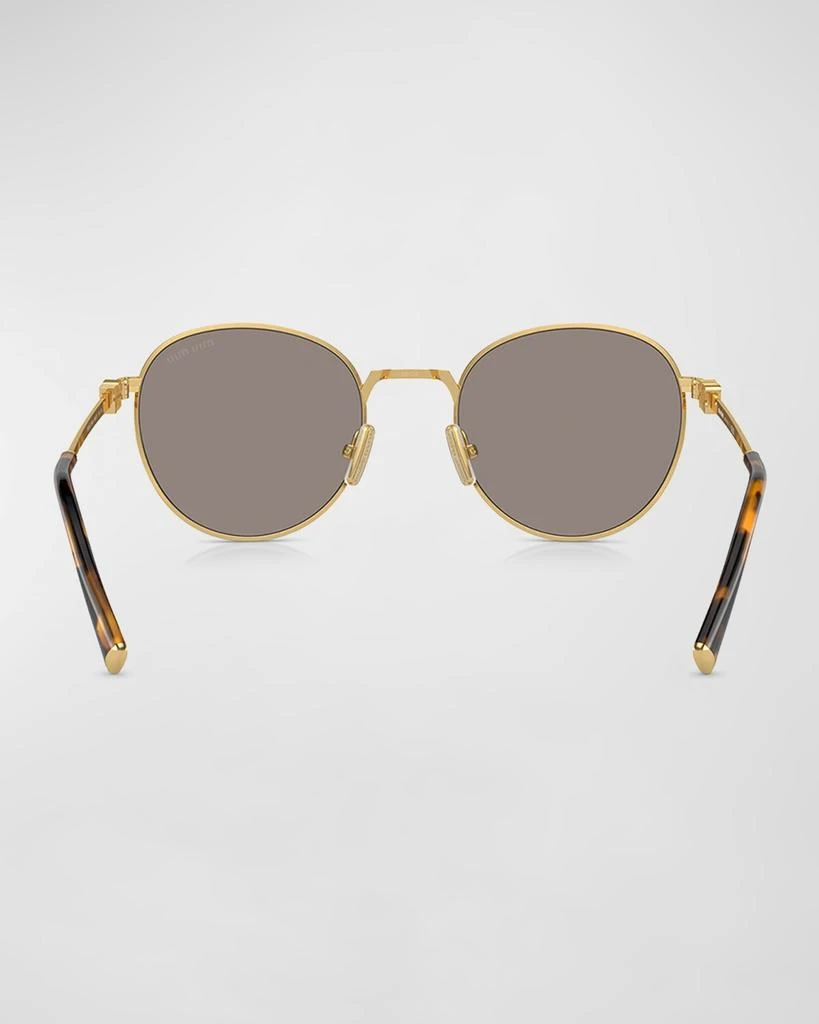 Miu Miu Logo Metal Round Sunglasses 4