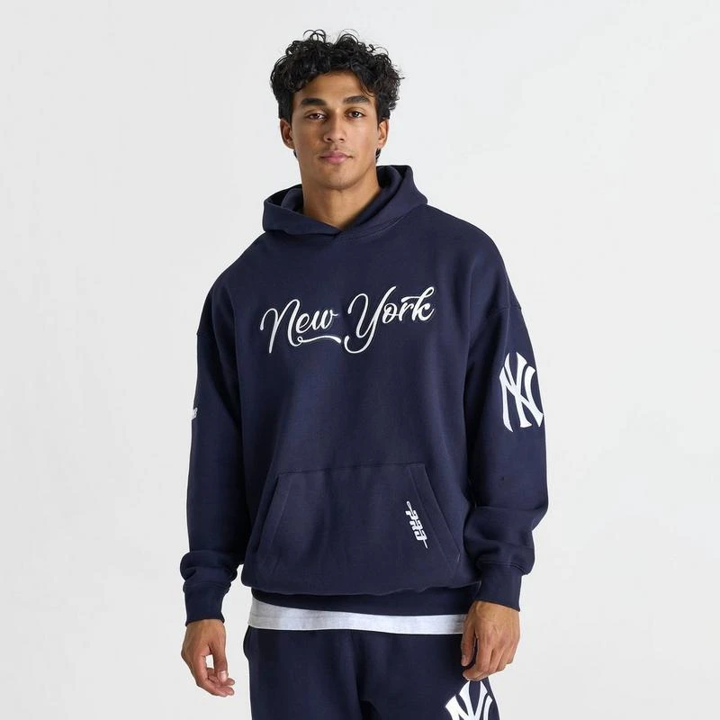 Pro Standard Men's Pro Standard New York Yankees MLB Stitched Logo Pullover Hoodie 3