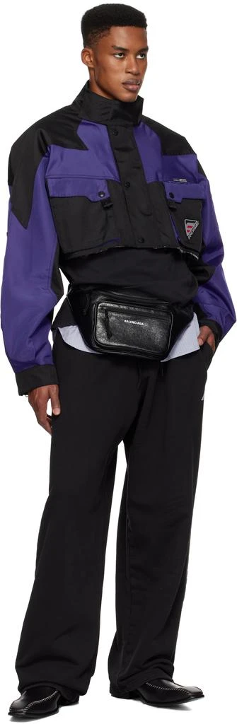 Martine Rose Blue & Black Cut Sports Jacket 4