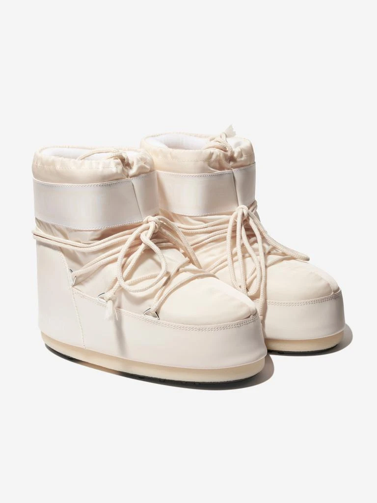 Moon Boot Moon Boot Kids Icon Low Nylon Snow Boots in Ivory 6