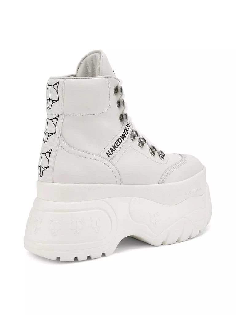 Naked Wolfe Spike White Combat Boots 3