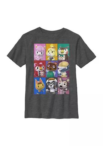 Nintendo Boys 4 7 Animal Blocks Graphic T Shirt