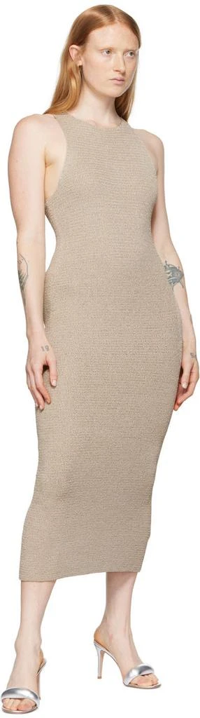 Helmut Lang Tan Ribbon Midi Dress 4