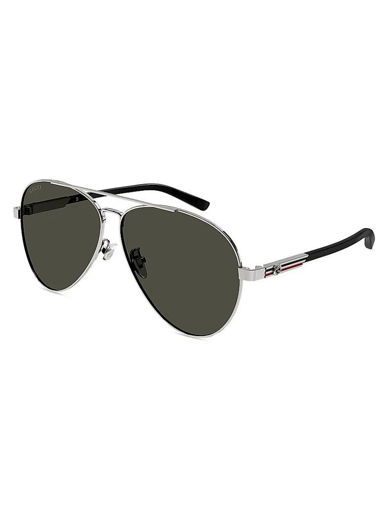 Gucci Archive Details 61MM Metal Pilot Sunglasses  display picture 1