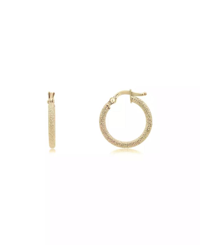The Lovery Mini Mesh Gold Hoop Earrings 14K Yellow Gold