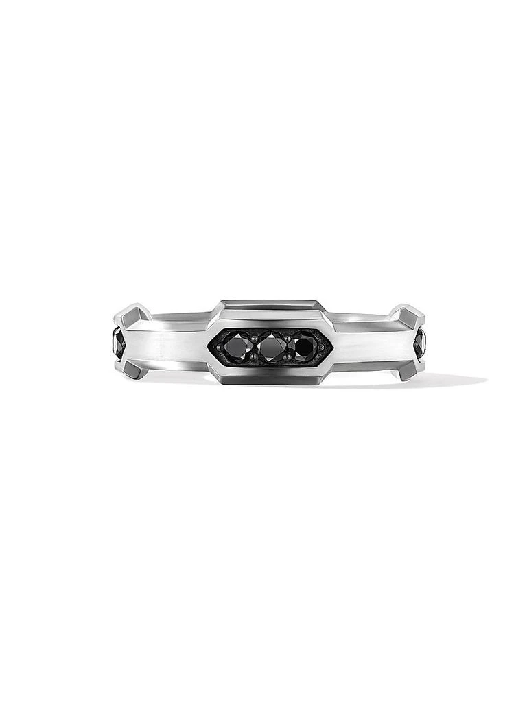 David Yurman Hex Station Band Ring in Sterling Silver 2