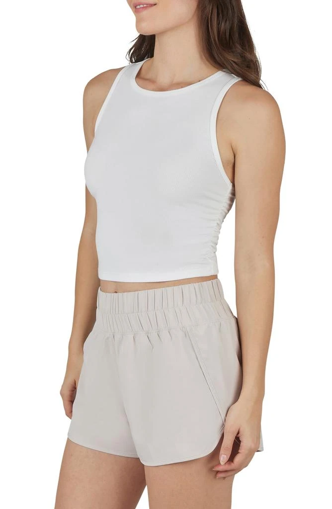 YOGALICIOUS Heavenly Phoebe Rib Knit Crop Tank & Hi-Rise Shorts 2-Piece Set 4