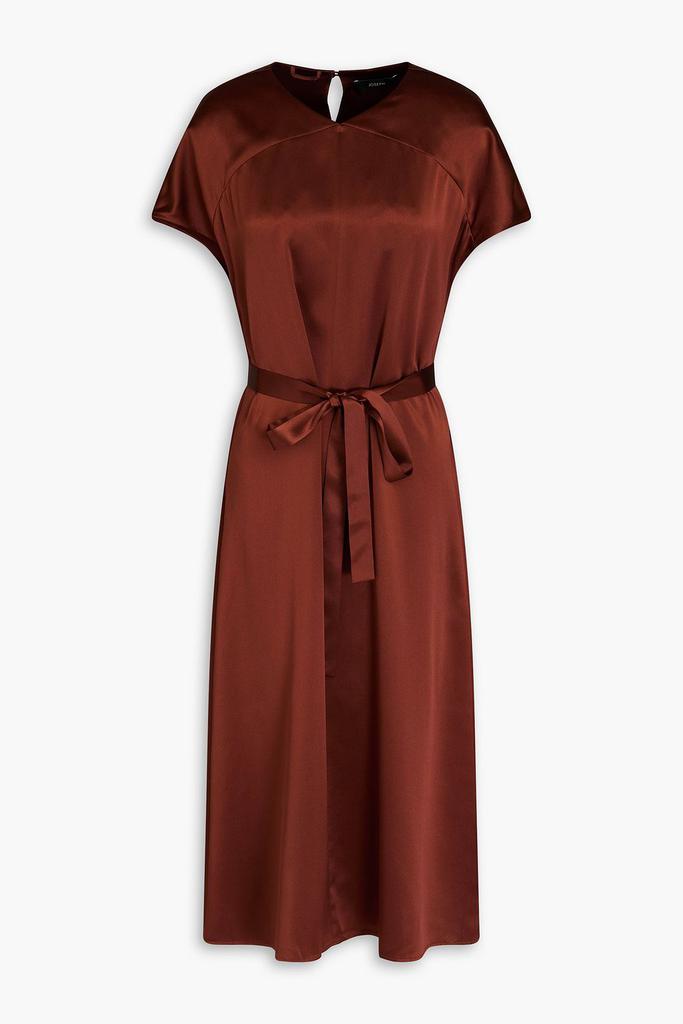 Joseph Dauphine belted silk-satin midi dress