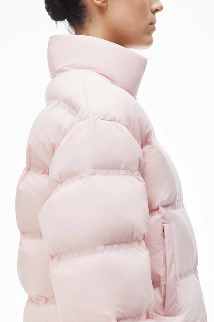 Alexander Wang Pink Logo Reflective Puffer Coat 6