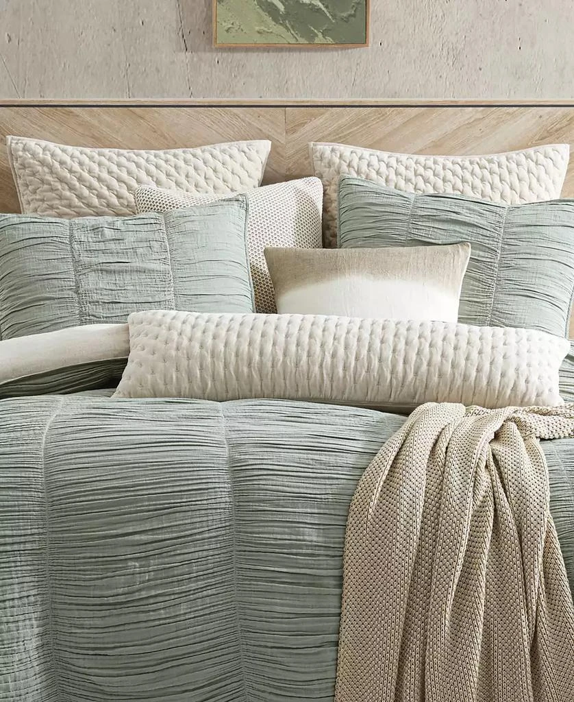 DKNY Pure Ruched Gauze 3-Pc. Duvet Cover Set 2
