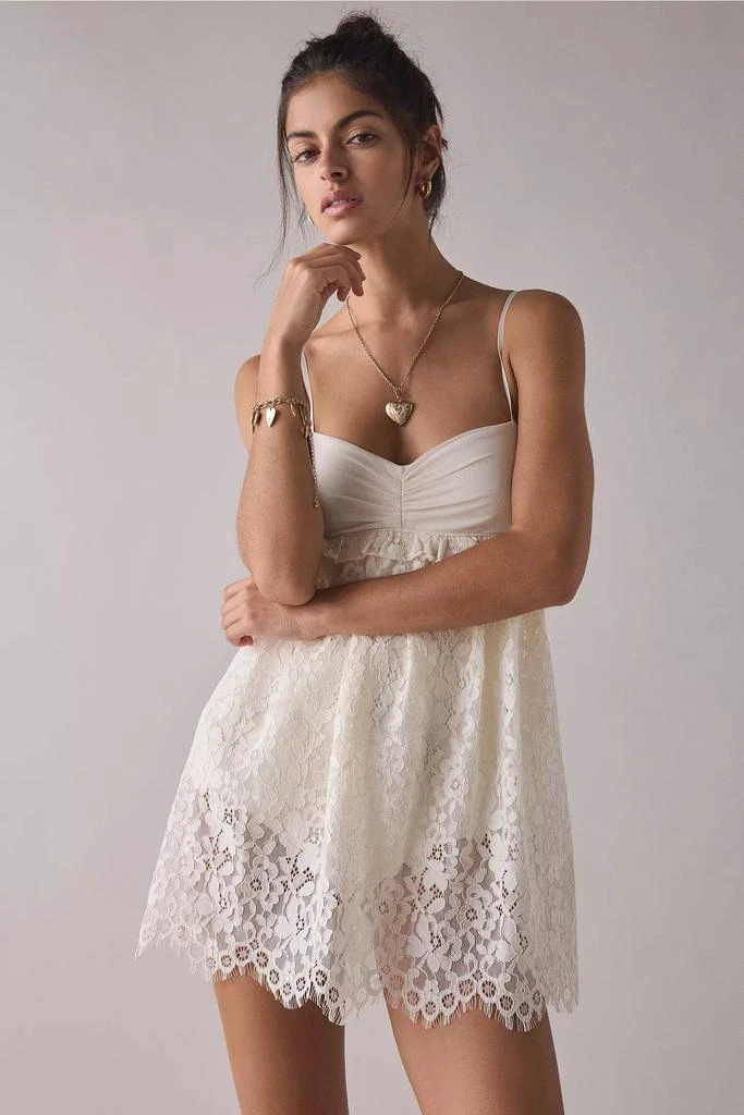 Shop AFRM Aria Sheer Scalloped Lace Babydoll Mini Dress on Sale at  BeyondStyle  Get 39% Off AFRM Aria Sheer Scalloped Lace Babydoll Mini Dress  with Limited-Time Flash Deals, Exclusive Discounts, and