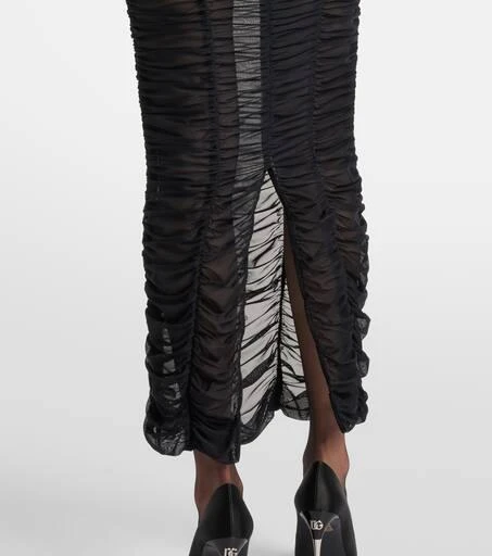 Dolce 
Gabbana Sheer draped tulle midi dress 6