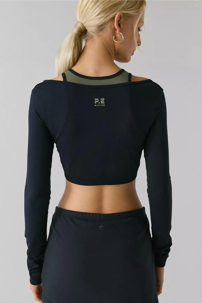 P.E Nation P.E Nation Sutton Long Sleeve Cropped Performance Top 4